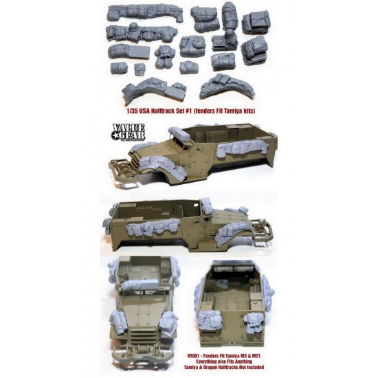 1/35 US Halftrack Stowage Set #1 for Tamiya M3 and M21 kits