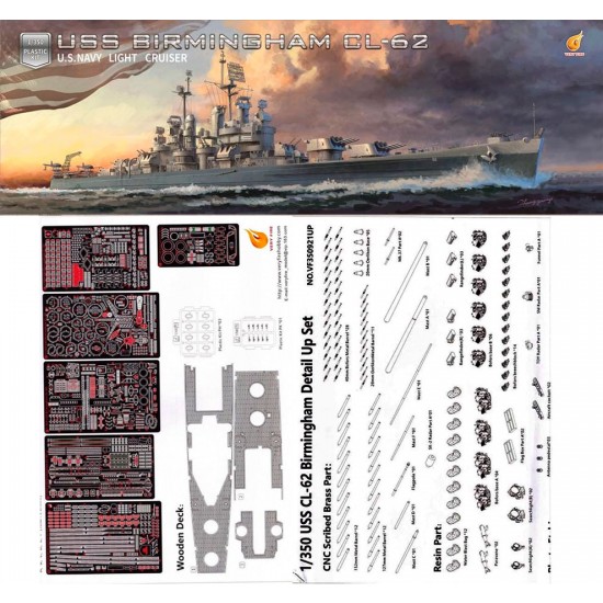 1/350 USS Birmingham CL-62 Light Cruiser [Deluxe Edition]