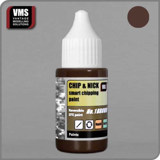 Chip & Nick paint No.1 Brown (20ml, reversible SFX paint)