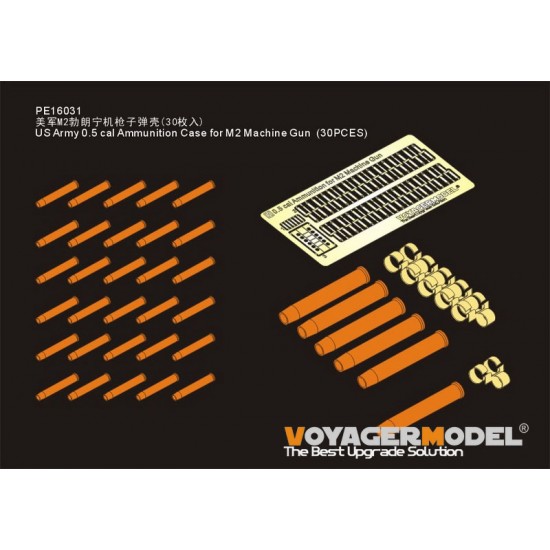 1/16 US Army 0.5 cal Ammunition Case for M2 Machine Gun (30pcs)