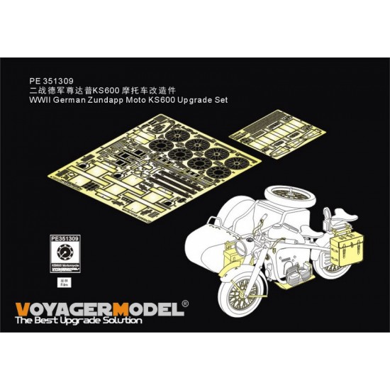 1/35 WWII German Zundapp Moto KS600 Upgrade Set for Tamiya #35384