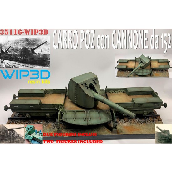 1/35 Poz Car with 152/40 Cannon and 2 Figures