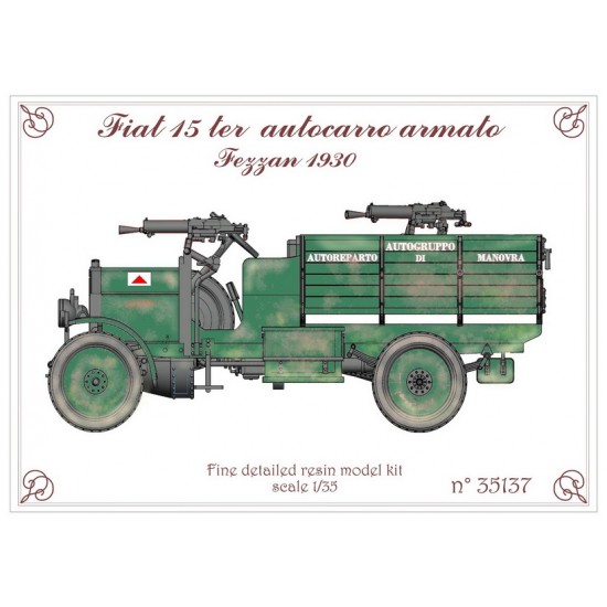 1/35 Fiat 15ter Armored Truck Fezzan 1930 with Decals