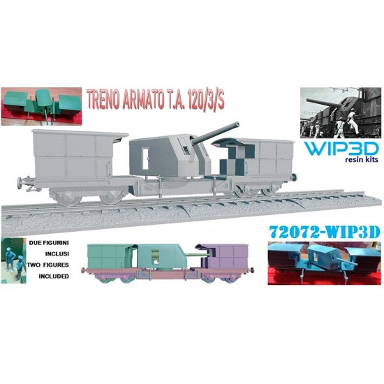 1/72 Treno Armato T.A. 120/3/S with 2 Figures