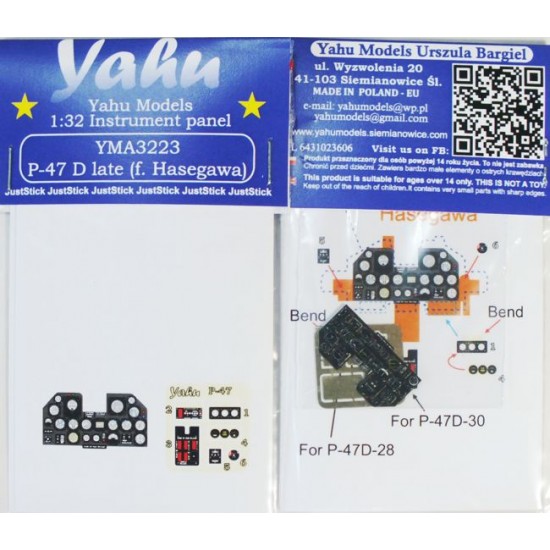 1/32 Republic P-47D Thunderbolt Late Instrument Panel for Hasegawa kit