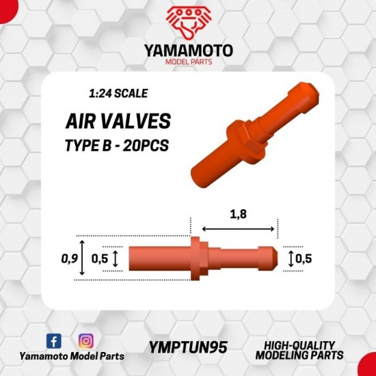 1/24 Air Valves Type B (20pcs)