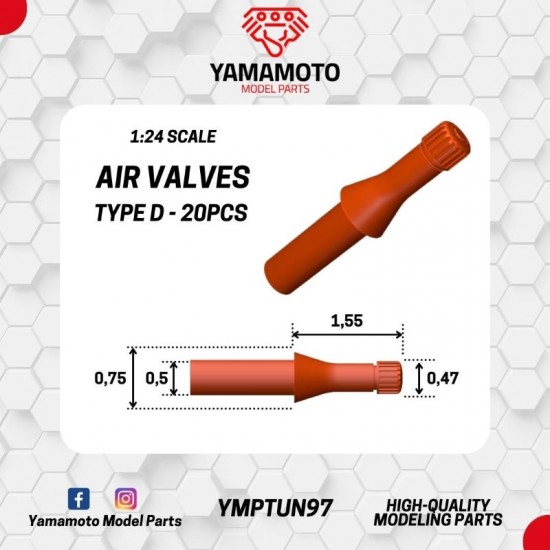 1/24 Air Valves Type D (20pcs)