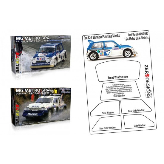 1/24 MG Metro 6R4 Pre Cut Window Painting Masks for Belkits