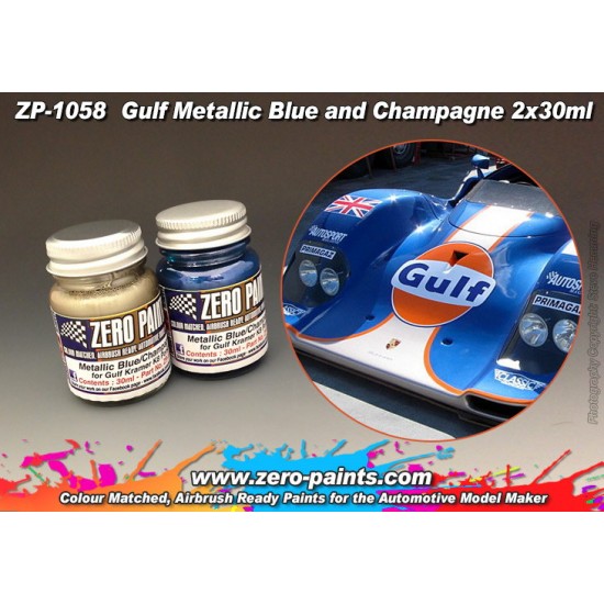 Gulf Metallic Blue and Champagne Paint Set 2x30ml