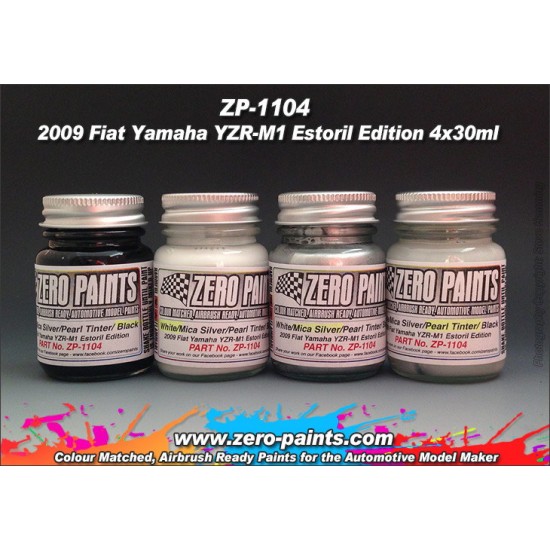 Yamaha YZR-M1 2009 Team Fiat Estoril Edition Paint Set 4x30ml