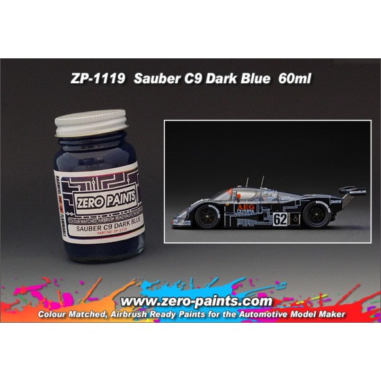 Sauber Mercedes C9 Dark Blue Paint for Tamiya Kit #24310 60ml