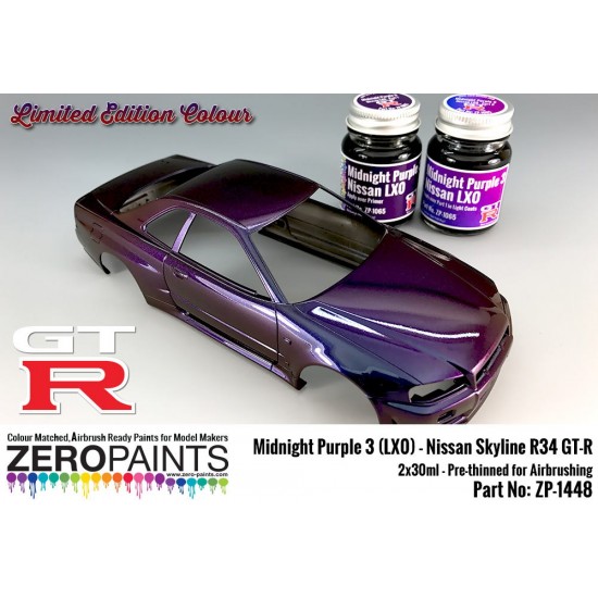 Midnight Purple 3 - LX0 Nissan GT-R R34 2x30ml (Limited Edition Colour)