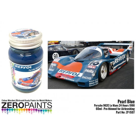 Pearl Blue Porsche 962C Le Mans 24 Hours 1990 60ml