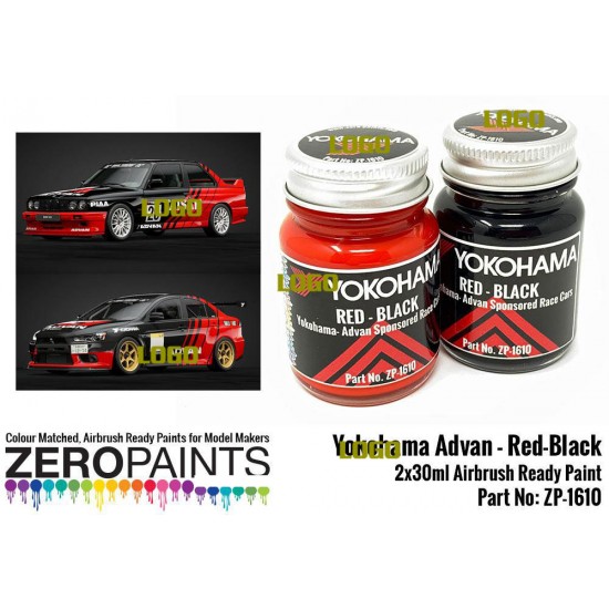 Yokohama Advan Sponsored - Red and Black Paint Set 2x30ml