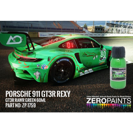 Porsche 911 GT3R Rexy Livery (GT3R Rawr) - Green Paint 60ml