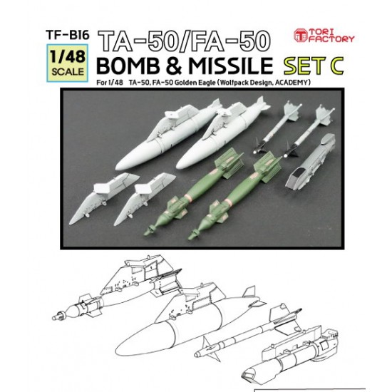 1/48 TA-50 Missile & Bomb Set C for FA-50