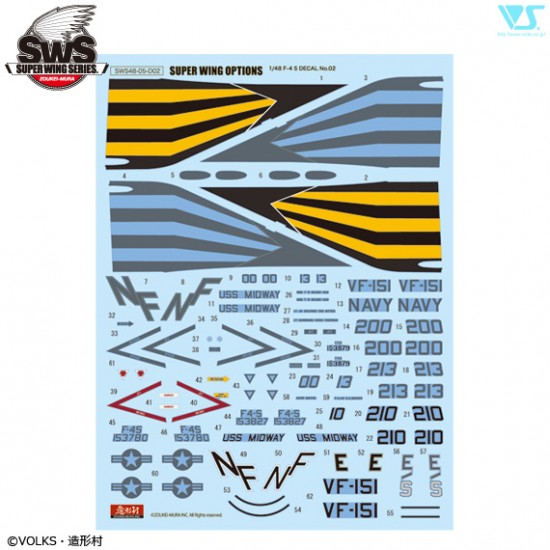 1/48 McDonnell Douglas F-4S Phantom II Marking Set Vol.2 (decals)