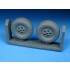 1/72 Mosquito Slotted Main Wheels Block Tread for Tamiya/Hasegawa kits