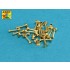 Turned Imitation of Hexagonal Bolts (15pcs, 1.6 x 4mm) & Nuts (10pcs, 1.6mm)