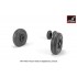 1/48 F-14 Tomcat Early Type Wheels w/Weighted Tyres for F-14A/B kits