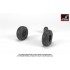 1/72 UH-60 Black Hawk Wheels w/Weighted Tyres for HH-60/MH-60/UH-60/S-70A kits