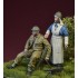 1/35 WWII Belgian Nurse w/Wounded BEF Soldier (2 figures)