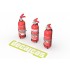 1/24 Hand Fire Extinguisher - Type 01 (4pcs)