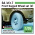 1/35 WWII German Sdkfz.7 Front Sagged Wheel set #2 for Tamiya/Trumpeter/DML kits