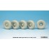 1/35 French AML-60/90 Sagged Wheels Set (5pcs w/mask) for Takom kits #2084/2077