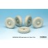 1/35 French AML-60/90 Sagged Wheels Set (5pcs w/mask) for Takom kits #2084/2077