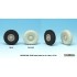 1/35 French AML-60/90 Sagged Wheels Set (5pcs w/mask) for Takom kits #2084/2077