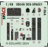 1/48 F-86A Sabre Dashboard 3D Decal and Seatbelts PE for Clear Prop kits