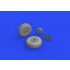 1/48 P-51D Mustang Wheels Block Tread 2 for Eduard kits