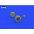 1/48 P-51B/C Mustang Wheels Cross Tread for Eduard kits