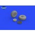 1/48 P-51B/C Mustang Wheels Cross Tread for Eduard kits