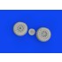 1/72 P-51D Mustang Wheels Diamond Tread for Eduard kits