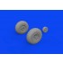 1/72 P-51D Mustang Wheels Oval Tread for Eduard kits