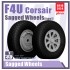 1/48 F4U Corsair Sagged Wheels Type 1 for Tamiya kits