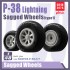 1/48 P-38 Lightning Sagged Wheels Type 1 for Tamiya kits