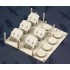 1/350 WWII USN 5inch-38 Twin Mount Mk32 Without Blastbags (5 set)