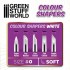 Colour Shapers Brushes SIZE 0 - WHITE SOFT (5 brushes with 3mm different tips)