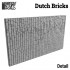 Putty/Clay Textured Rolling Pin #DUTCH Bricks for 1/22, 1/32, 1/35, 1/43, 1/48