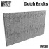 Putty/Clay Textured Rolling Pin #DUTCH Bricks for 1/144 1/100 1/72 (12, 15, 20mm scale)