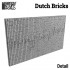 Putty/Clay Textured Rolling Pin #Small DUTCH Bricks for 1/35 1/43 1/48 1/76