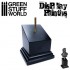 5x5 cm Tapered Bust Lacquered Black MDF Display Plinth