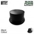 5.5 cm Round Block Lacquered Black MDF Wood Round Display Plinth