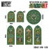 1/48 -1/35 Large Elven Miniature Window Stained Glass (sheet size: 150x220 mm)