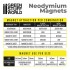 100x Neodymium Magnets 3x0.5mm (N52)