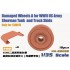 1/35 WWII US Army Sherman Tank Damaged Wheels A (Track Skids Included) for Tamiya kits