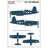 Decals for 1/32 Vought F4U-1D Corsair (wet transfer)